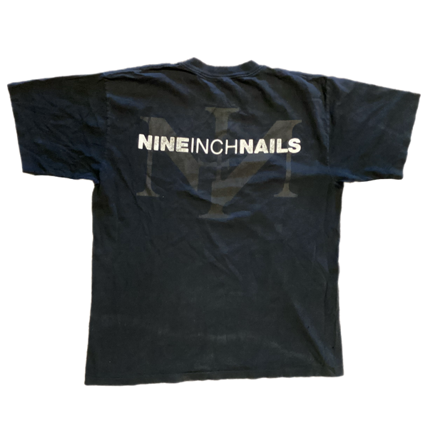 レア 90s Nine inch nails BOX Logo Tシャツ NIN Vintage Nine Inch Nails NIN Reflective Box Logo T-Shirt