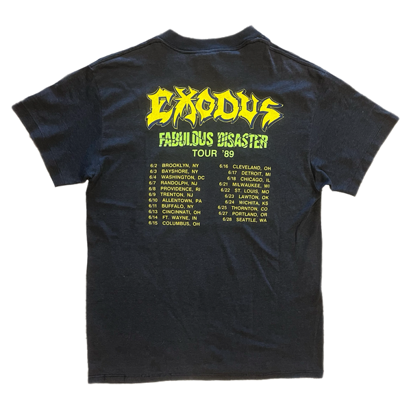 EXODUS Tシャツ 中古 89年 THRASH L 超激レア Vintage Exodus 