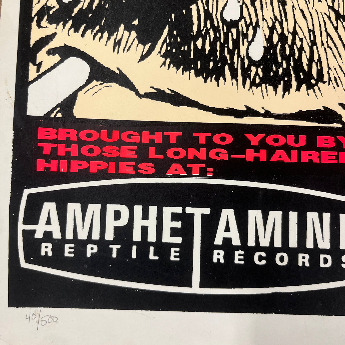 Vintage Amphetamine Reptile Records All-Star Fuck Fest CBGB&#39;s &quot;Boss Hog Cosmic Psychos&quot; Frank Kozik Signed and Numbered #40/500 Poster