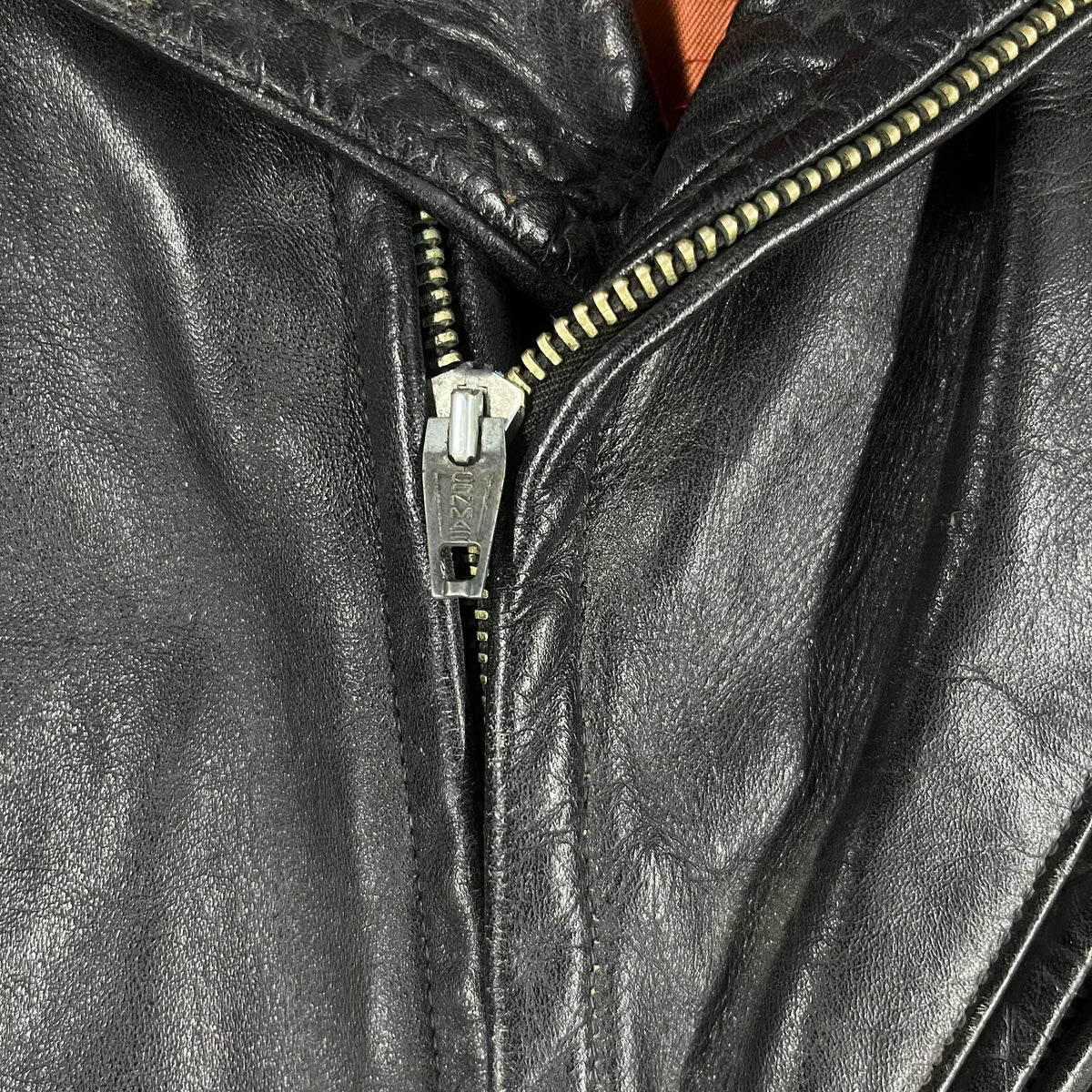 Vintage Fraternity Prep &quot;Sears Roebuck&quot; Leather Steerhide Motorcycle Jacket