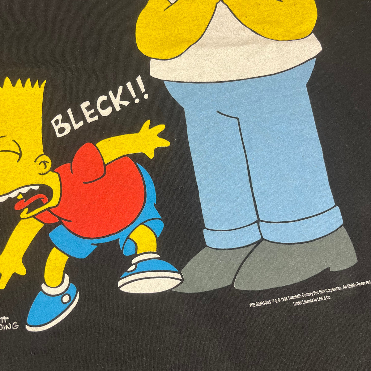Vintage The Simpsons &quot;Bart &amp; Homer&quot; T-Shirt