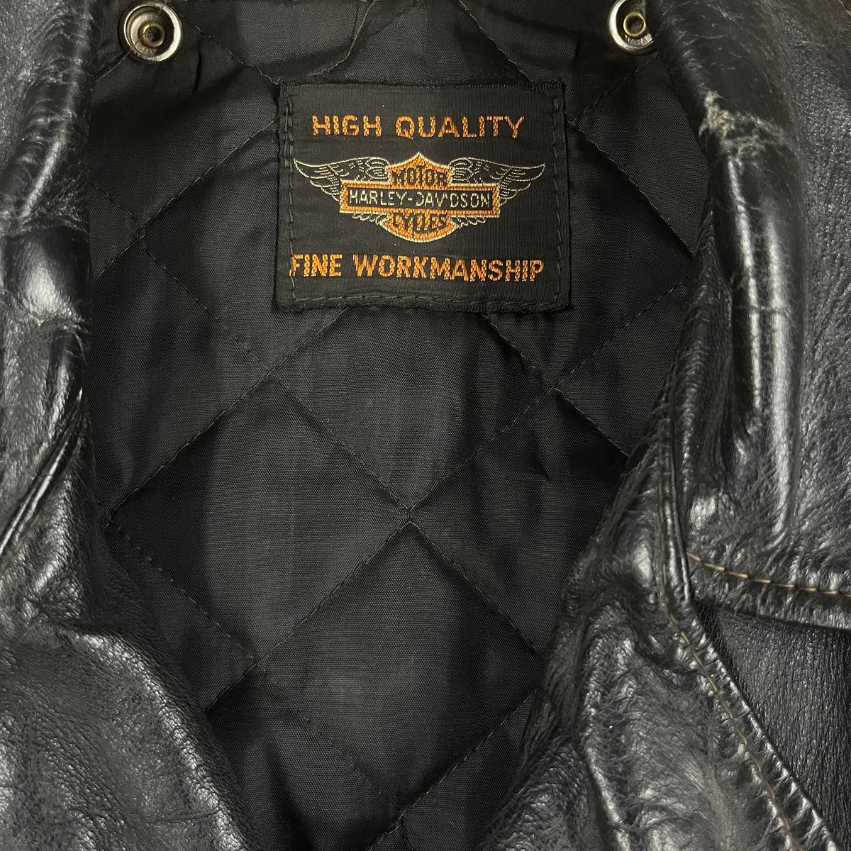 Vintage Harley Davidson Motorcycles Studded Leather Jacket