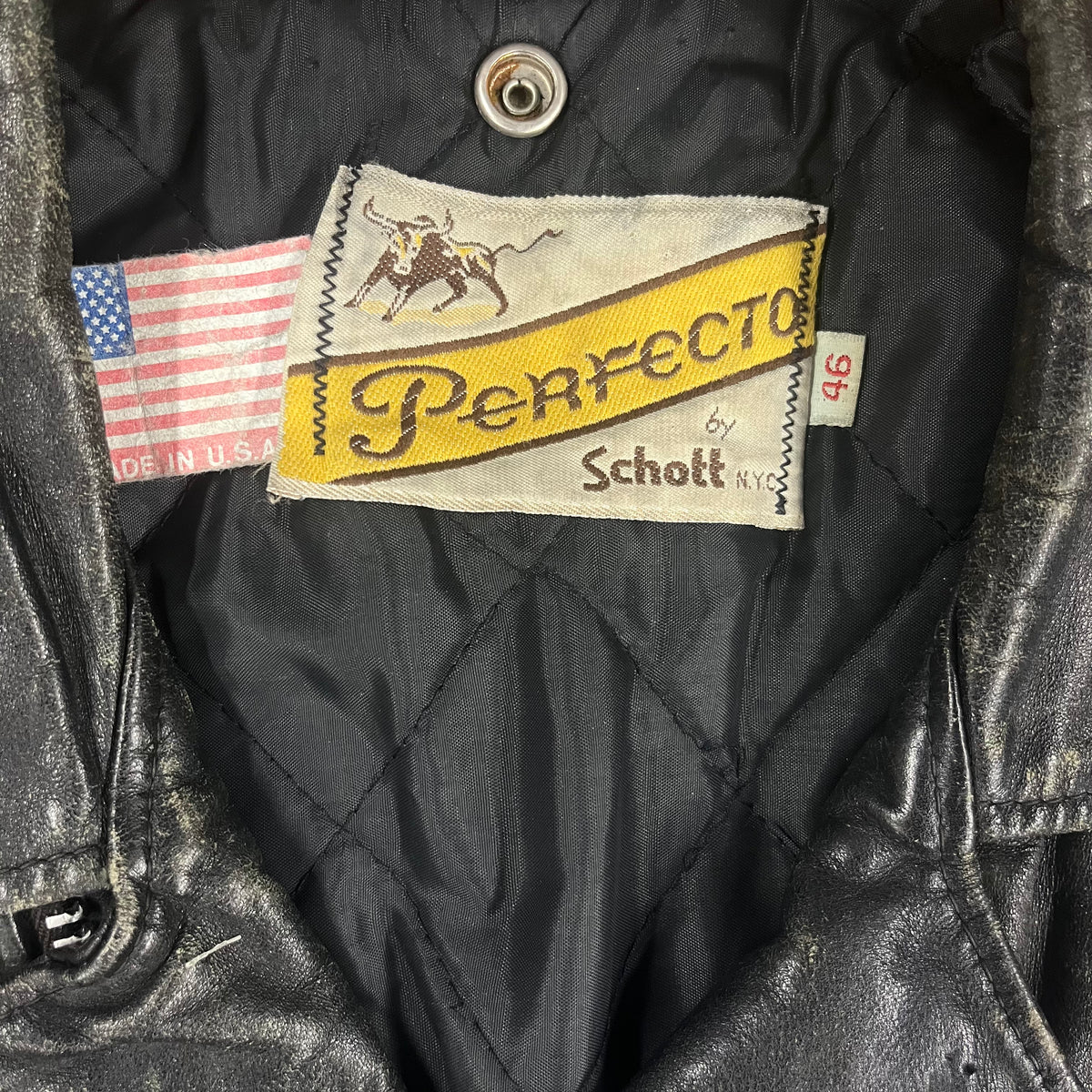 Vintage Schott Perfecto Made in U.S.A. Leather Motorcycle Jacket