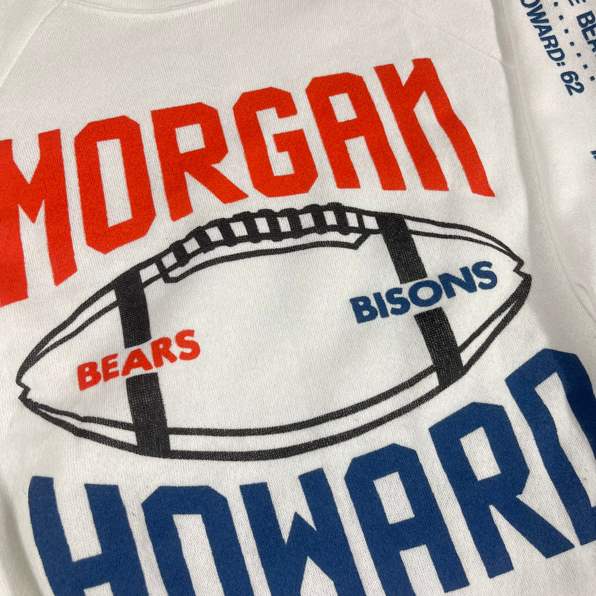 Vintage Howard University &quot;Bisons&quot; Vs. Morgan Bears Raglan Sweatshirt