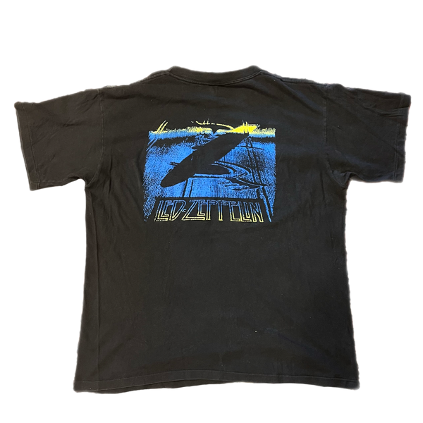 Vintage 1988 deals Led Zeppelin Blimp Zoso Concert Band T-Shirt