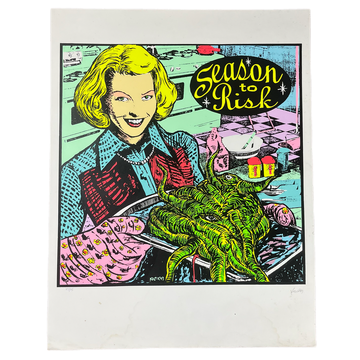 Vintage Season To Risk &quot;Frank Kozik&quot; Signed and Numbered #27/75 Poster