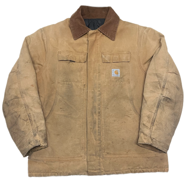 ジャケット・アウター VintageCheckDetailCottonGabardineCarCoat Vintage Carhartt C26 CHT 