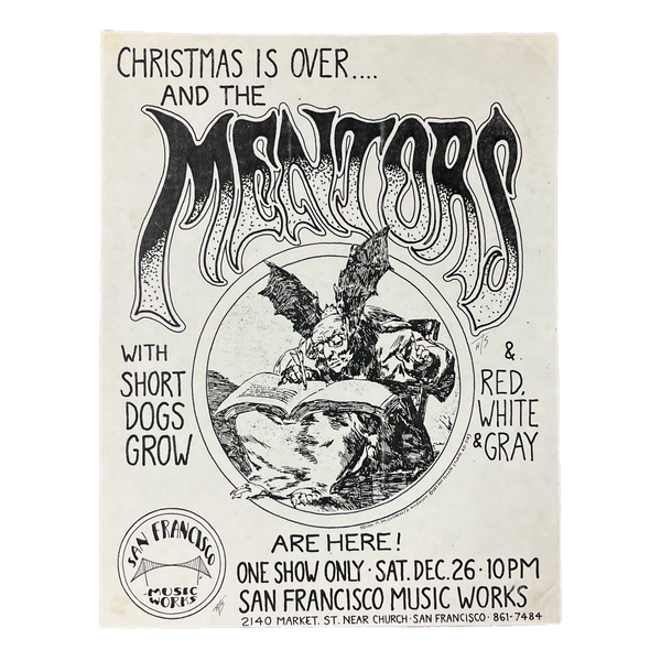 Vintage The Mentors el Duce "Christmas Is Over" San Francisco Music