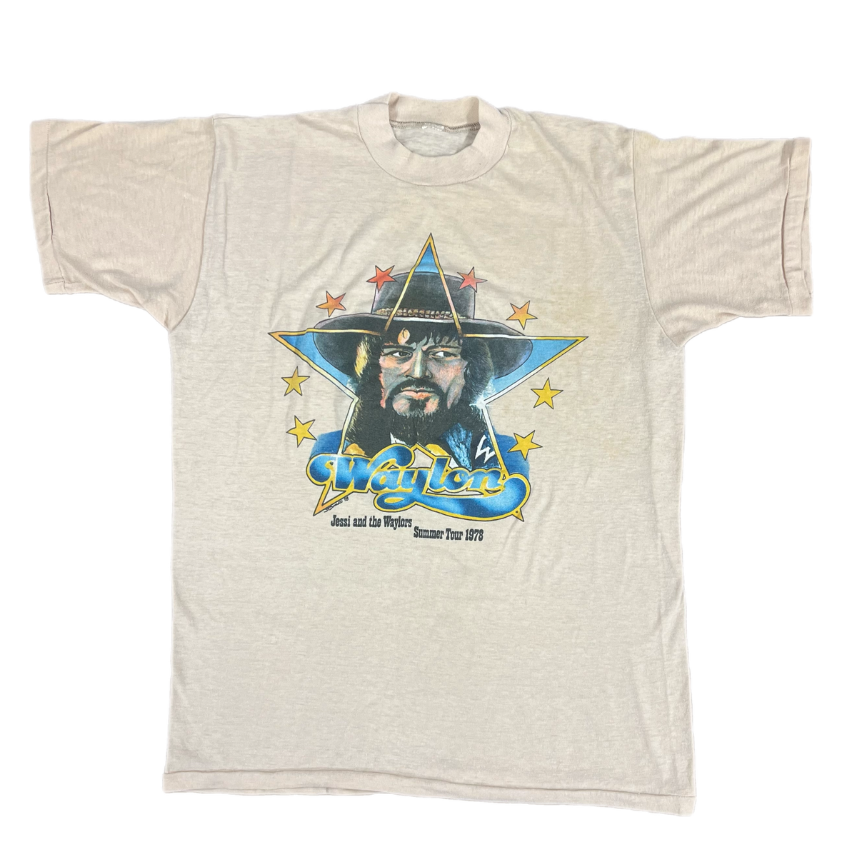 Vintage Waylon Jennings &quot;Jessi And The Waylors&quot; Summer Tour 1978 T-Shirt