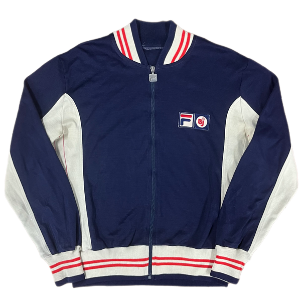 ジャケット・アウター 70s italy fila bjorn borg track blouson Vintage 70s Fila Bjorn Borg Track Jacket Size 40 Mens Blue