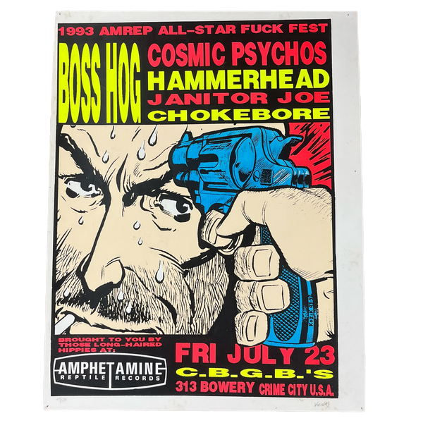 KOZIK AMPEP ALL-STAR FUCK FEST ポスター Vintage Amphetamine Reptile Records All-Star Fuck Fest