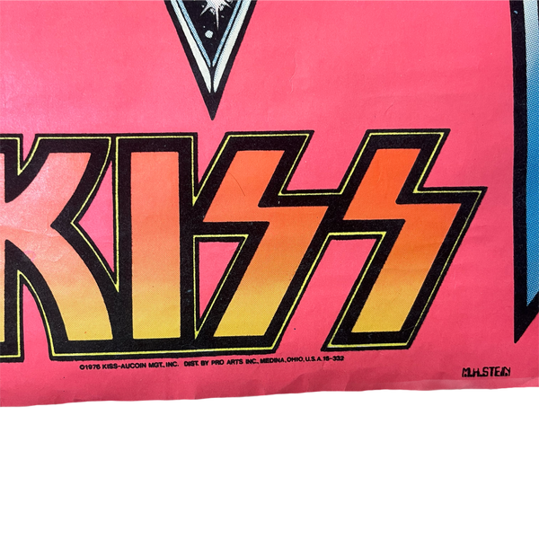 KISS 1977年 激レア アルミ蒸着ポリエステルフィルム ポスター 美品 KISS 1977 Show Poster | 11x17 Hard Rock Concert Art Print – The
