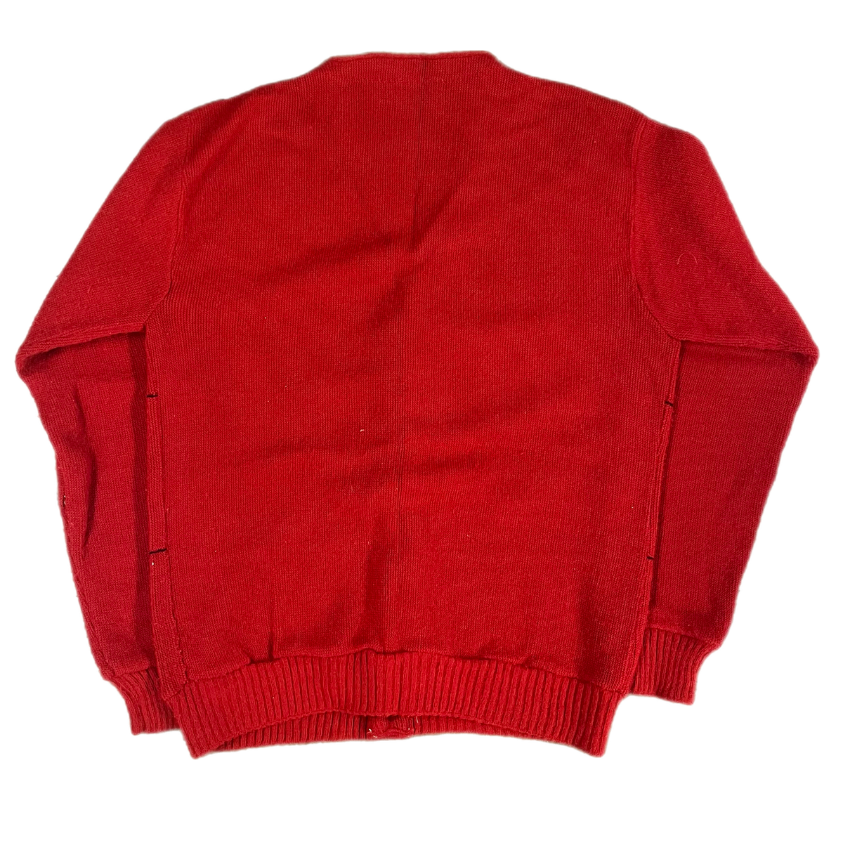 Vintage Wool &quot;Panel&quot; Knit Cardigan Sweater