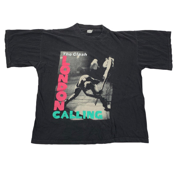 ビンテージThe Clash London Calling Tシャツ Official The Clash T Shirt London Calling Mens Black Punk