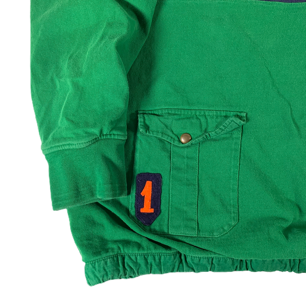 Vintage Polo Ralph Lauren Ski Patrol Club Thermal Lined Green Rugby hot Pullover LT