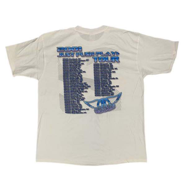 【00s】 AEROSMITH SORAYAMA vintage Tshirt Vintage Aerosmith Hajime Sorayama World Tour Just Push Play