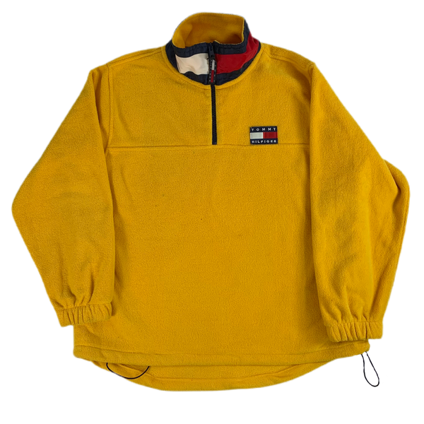 Yellow tommy store hilfiger quarter zip