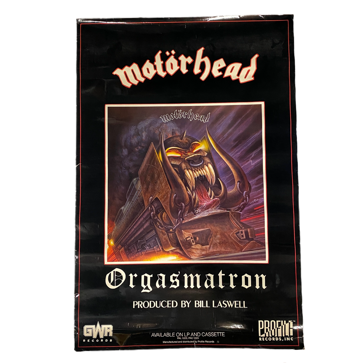 Vintage Motörhead &quot;Orgasmatron&quot; Poster