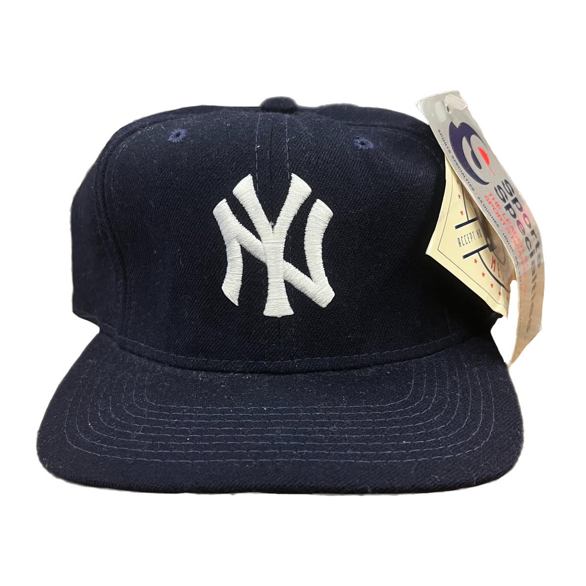 Vintage New York Yankees &quot;Sports Specialties&quot; Deadstock Navy Wool Fitted Hat