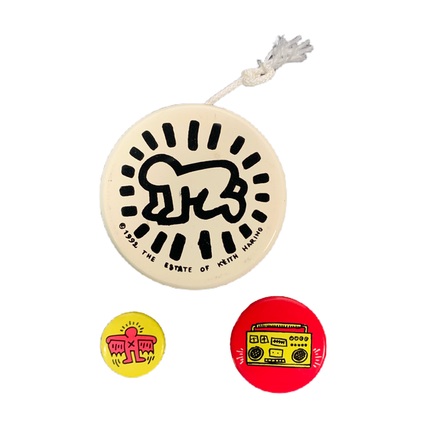 インテリア小物 Vintage KEITH HARING 木製 ヨーヨー デッドストック 希少