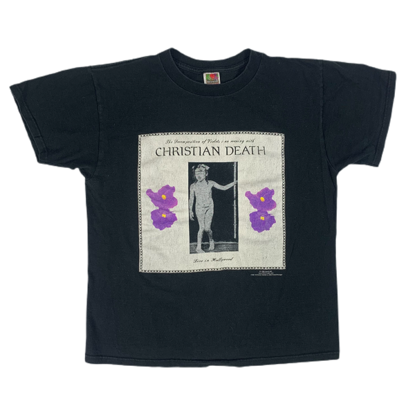 Vintage Christian Death The Decomposition Of Violets Live in Hollywood  T-Shirt | jointcustodydc