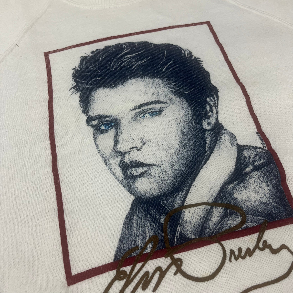 Vintage Elvis Presley &quot;Portrait&quot; Raglan Sweatshirt