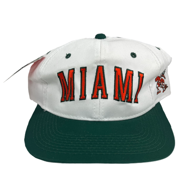 Vintage University Of Miami Hurricanes Signature Fitted Hat