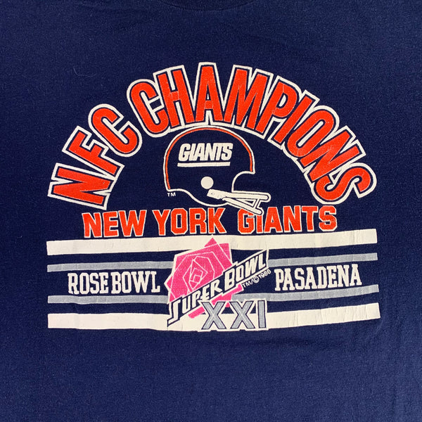 Vintage New York Giants Rose Bowl NFC Champions T-Shirt