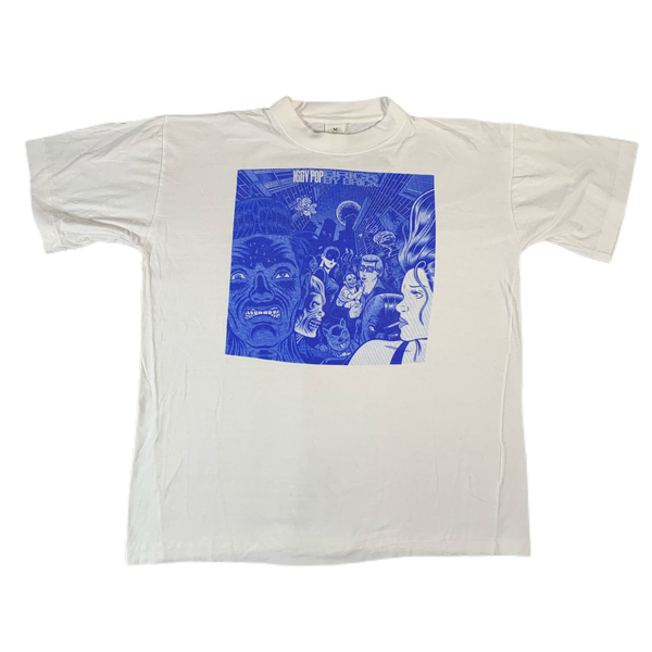 ビンテージ Iggy Pop Brick by Brick 総柄Tシャツ 1990 Iggy Pop 