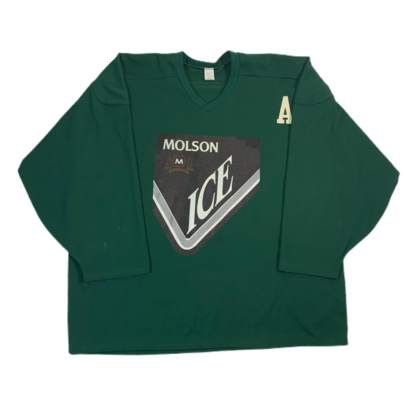 COLDOUTDOOR Blank Soild Green ice hockey jerseys wholesale in stock XP019