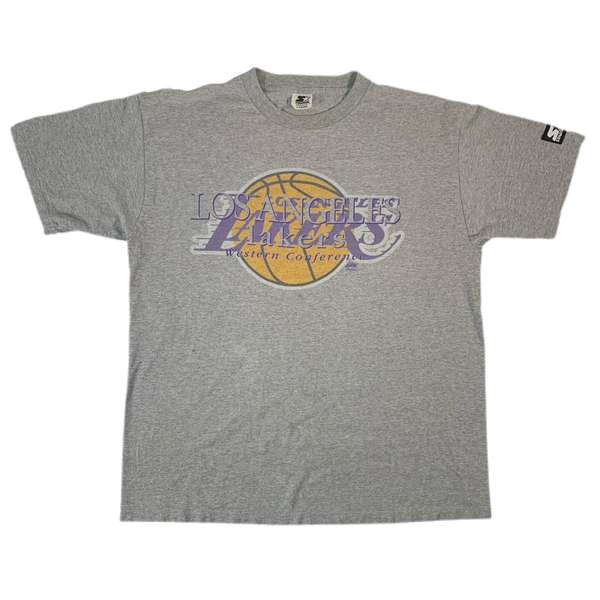 Original 1992 NBA Los Angeles Lakers Logo Basketball Vintage T-Shirt