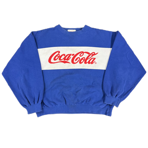 Vintage 1987 COKE Coca Cola outlet Wearables Large Lge L Red White Sweatshirt OOAK Made in USA Unisex 50 Cotton 50 Polyester Long sleeve