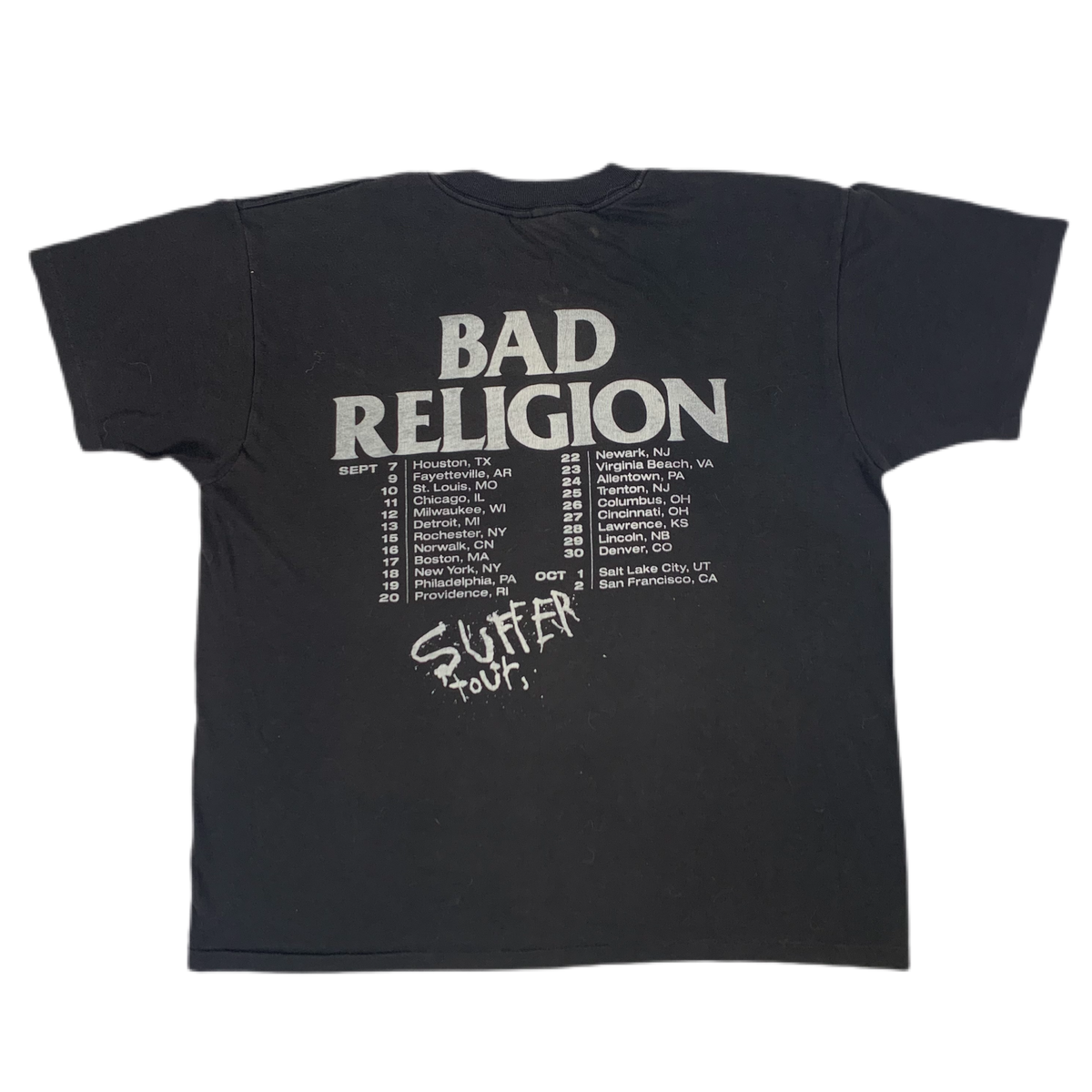 Vintage Bad Religion &quot;Suffer&quot; Tour T-Shirt