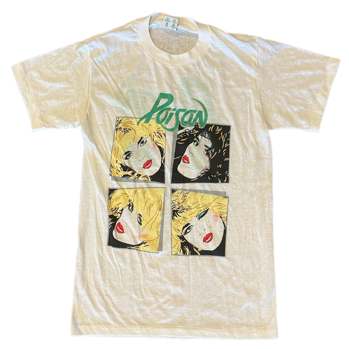 Vintage Poison &quot;Look What The Cat Dragged In!&quot; Enigma Records T-Shirt