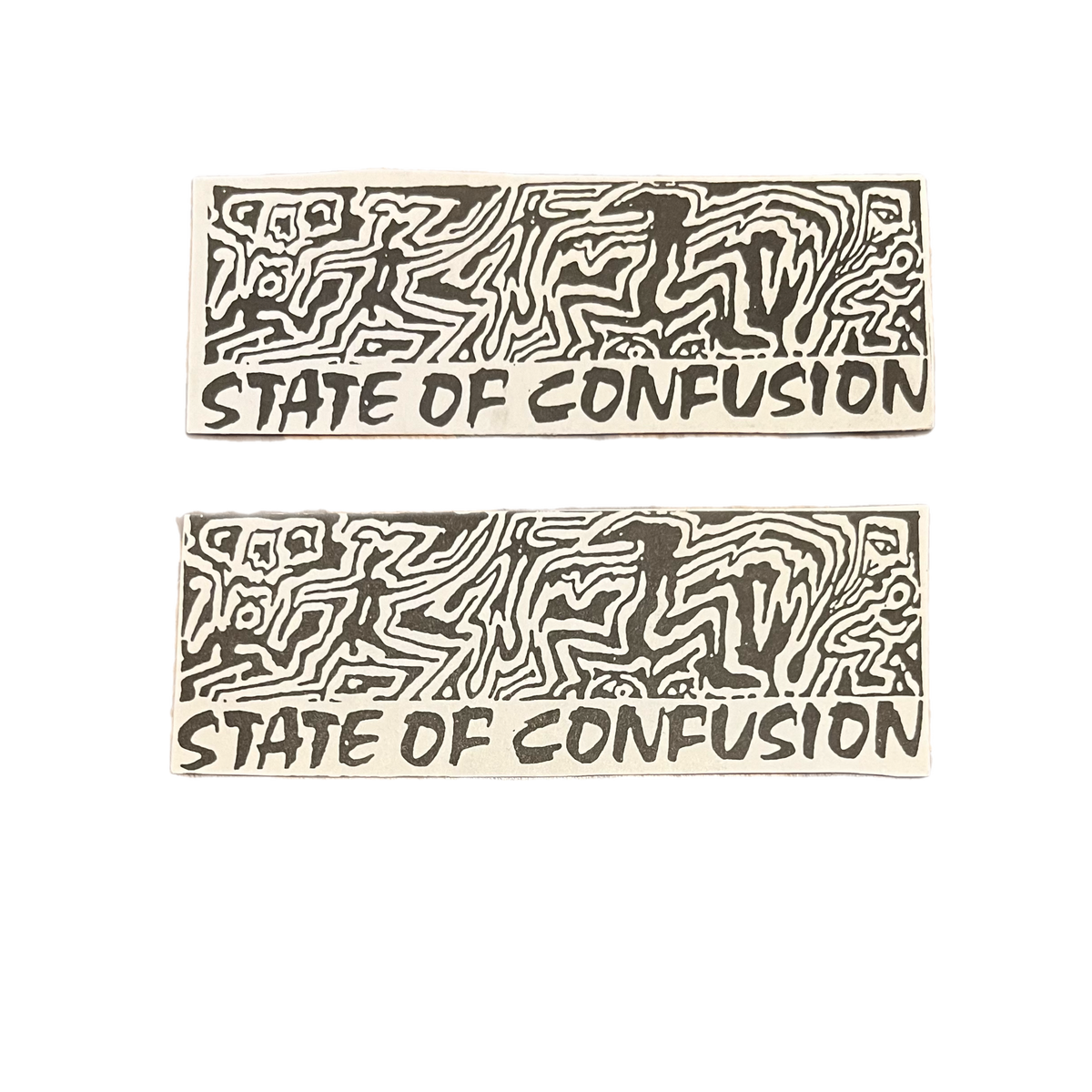 Vintage State Of Confusion &quot;SOC&quot; Boise/Idaho Mactac Sticker Lot