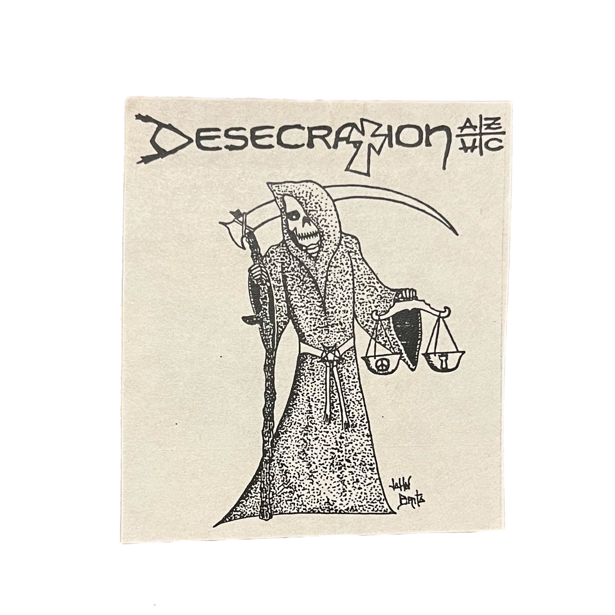 Vintage Desecration &quot;Mesa/AZ&quot; Avery Sticker