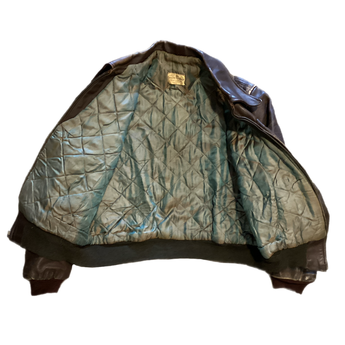 Vintage Front Quarters "Genuine Horsehide" Prentice Zipper Made in U.S.A. Leather Motorcycle Jacket - jointcustodydc