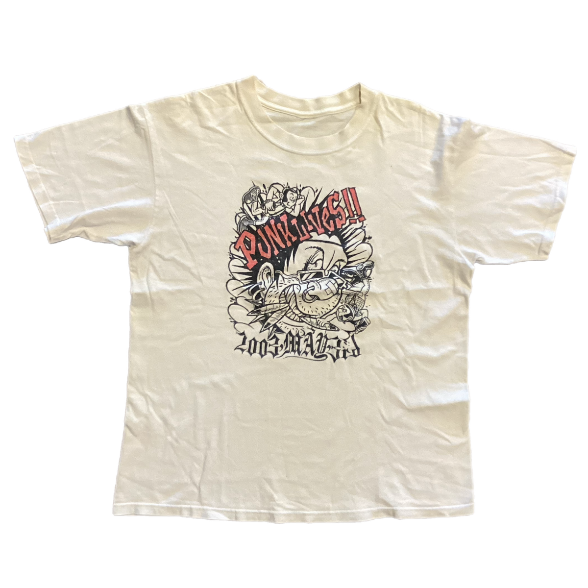 Vintage Punk Lives Fest "Abraham Cross Defector Hat Trickers" '03 T-Shirt