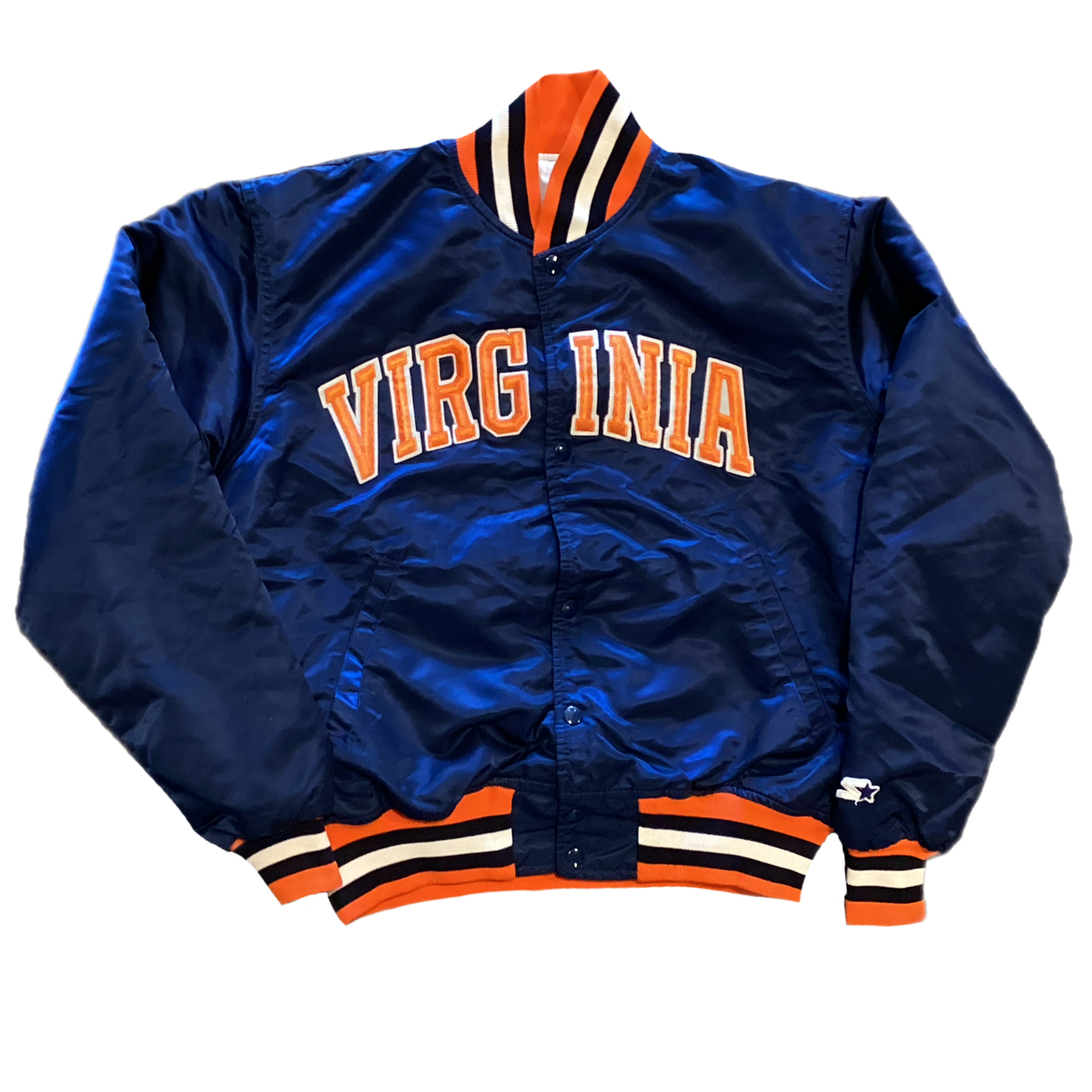 Vintage University Of Virginia "Starter" Satin Bomber Jacket - jointcustodydc