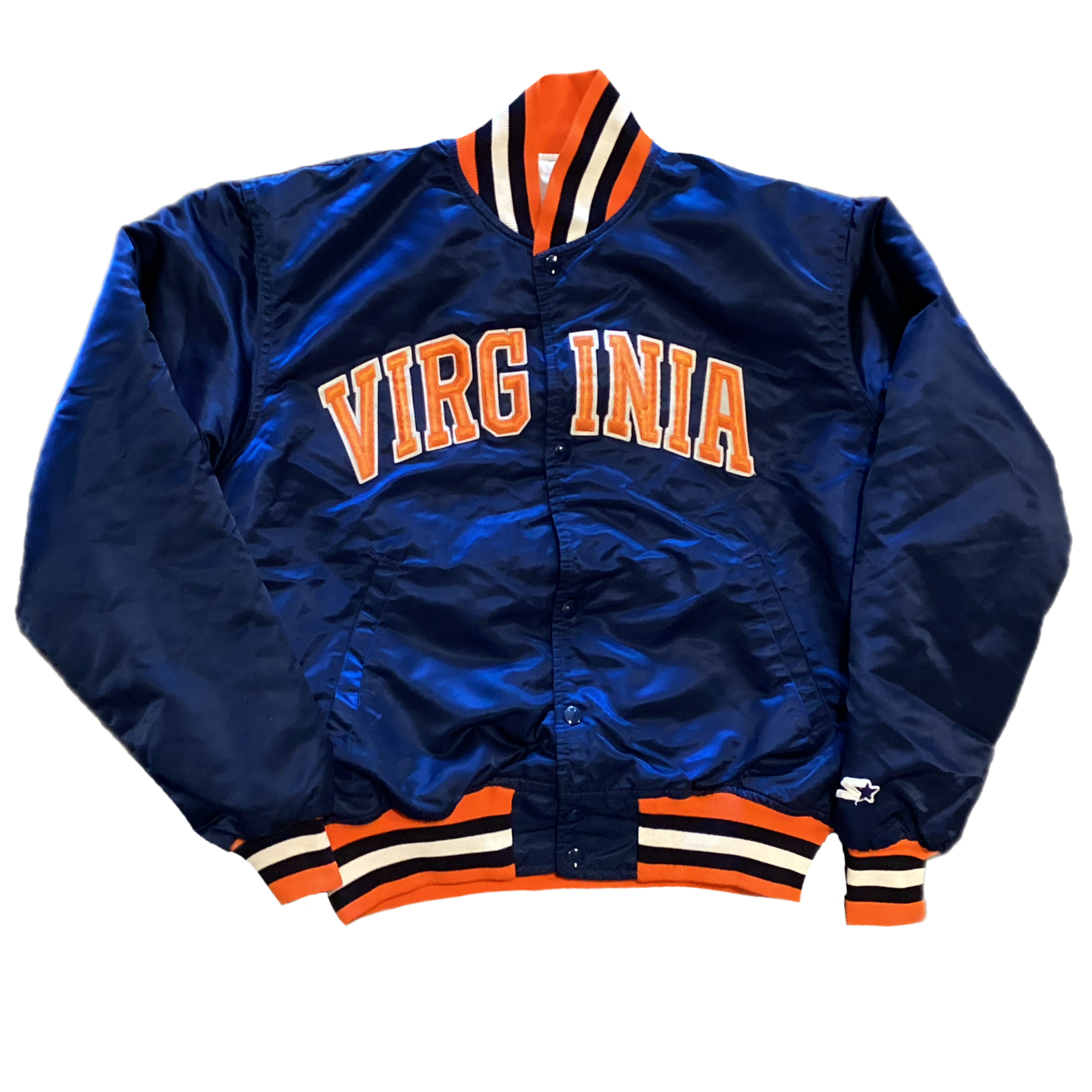 Vintage University Of Virginia "Starter" Satin Bomber Jacket - jointcustodydc