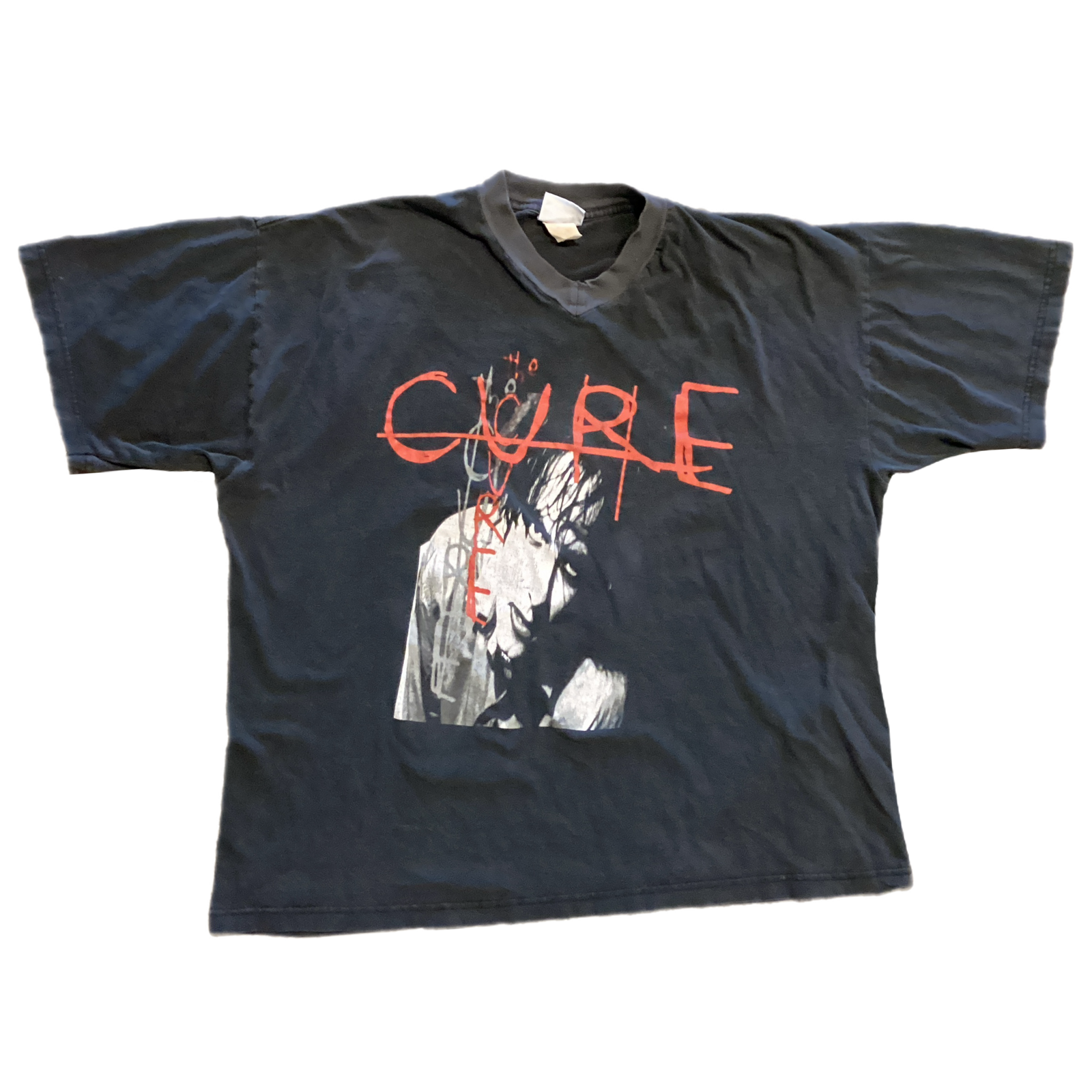 Vintage The Cure "Blood Flowers" V-Neck T-Shirt - jointcustodydc