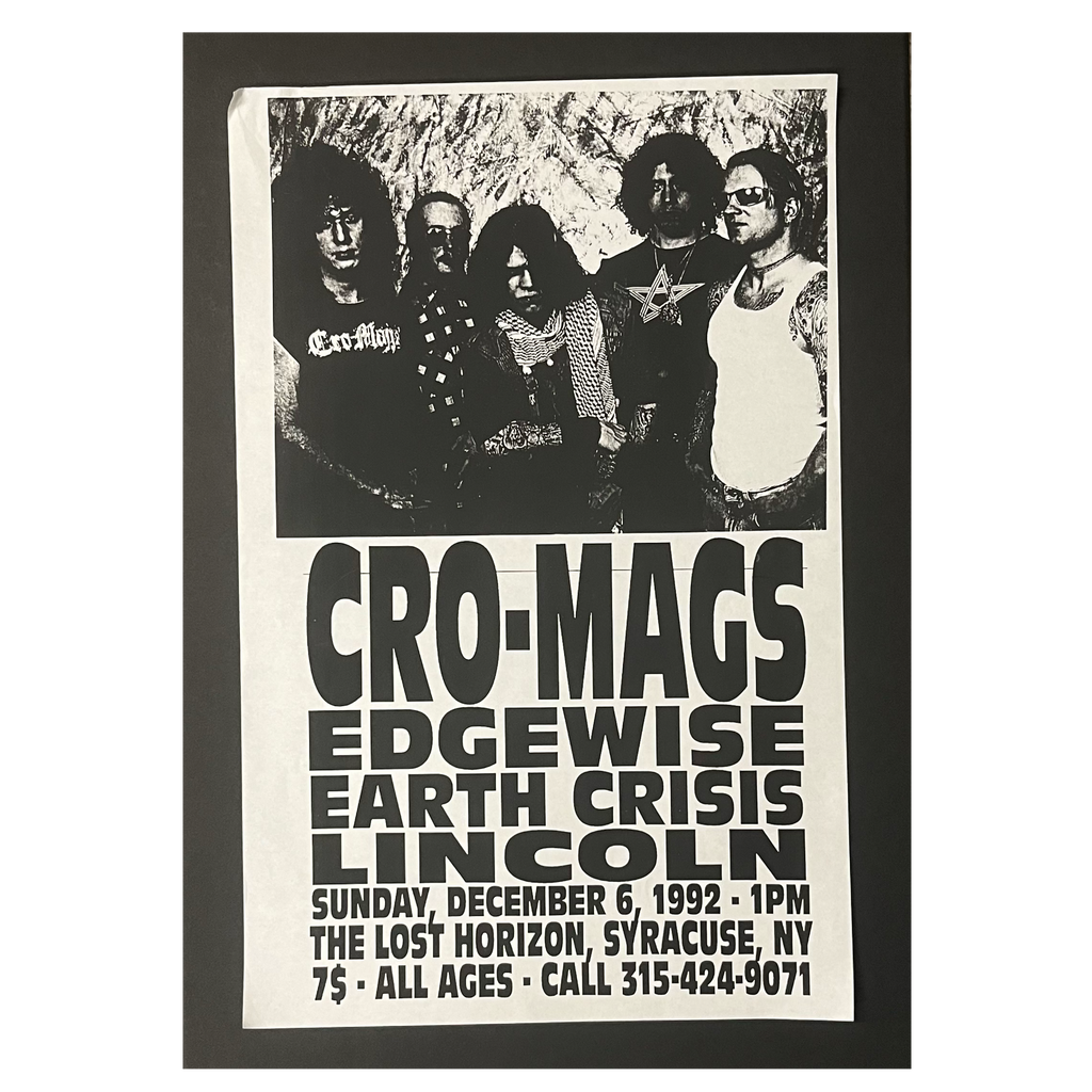 Vintage Cro-Mags Edgewise Earth Crisis Lincoln 