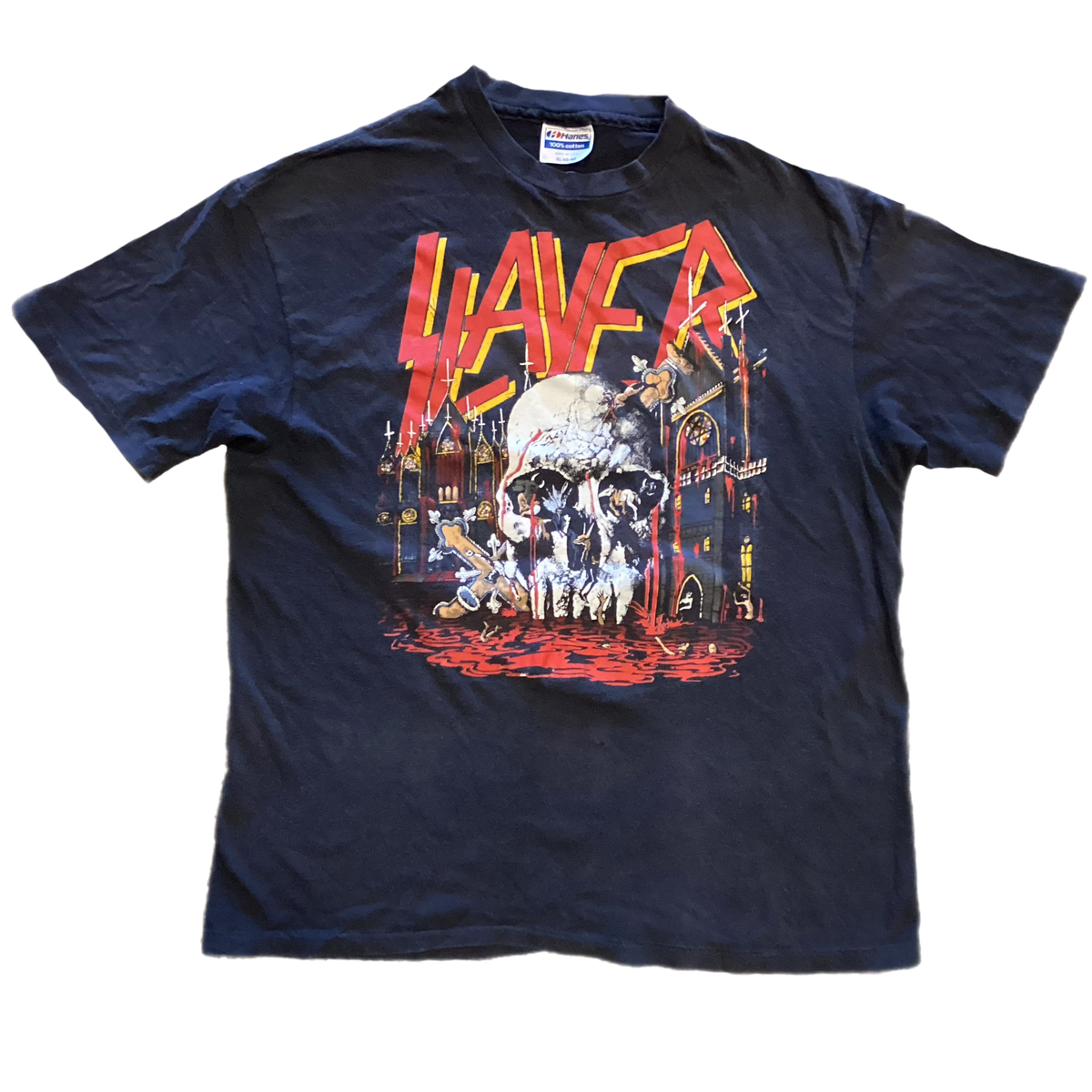 Vintage Slayer "World Sacrifice" '88 Tour T-Shirt - jointcustodydc