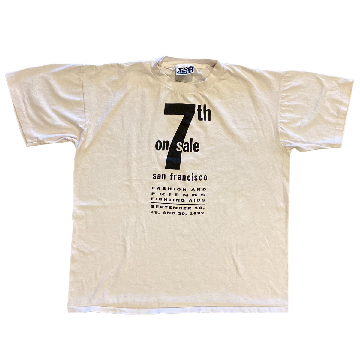 Vintage 7th On Sale &quot;Aids Benefit&quot; &#39;92 T-Shirt