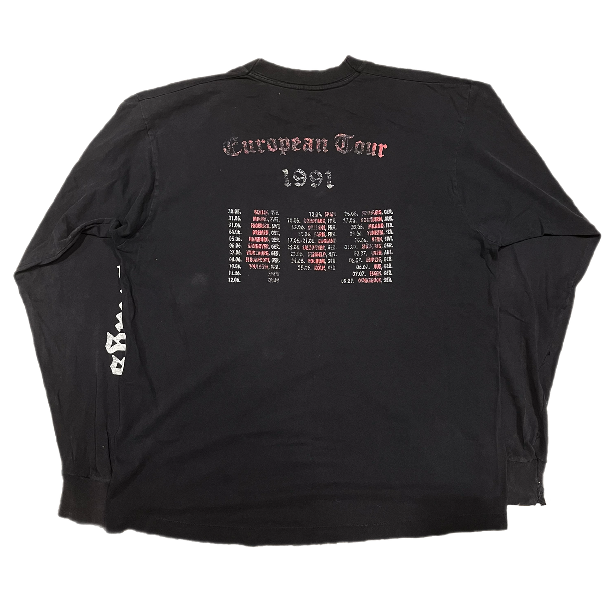 Vintage Cro-Mags &quot;1991&quot; 3-Sided Tour Long Sleeve Shirt