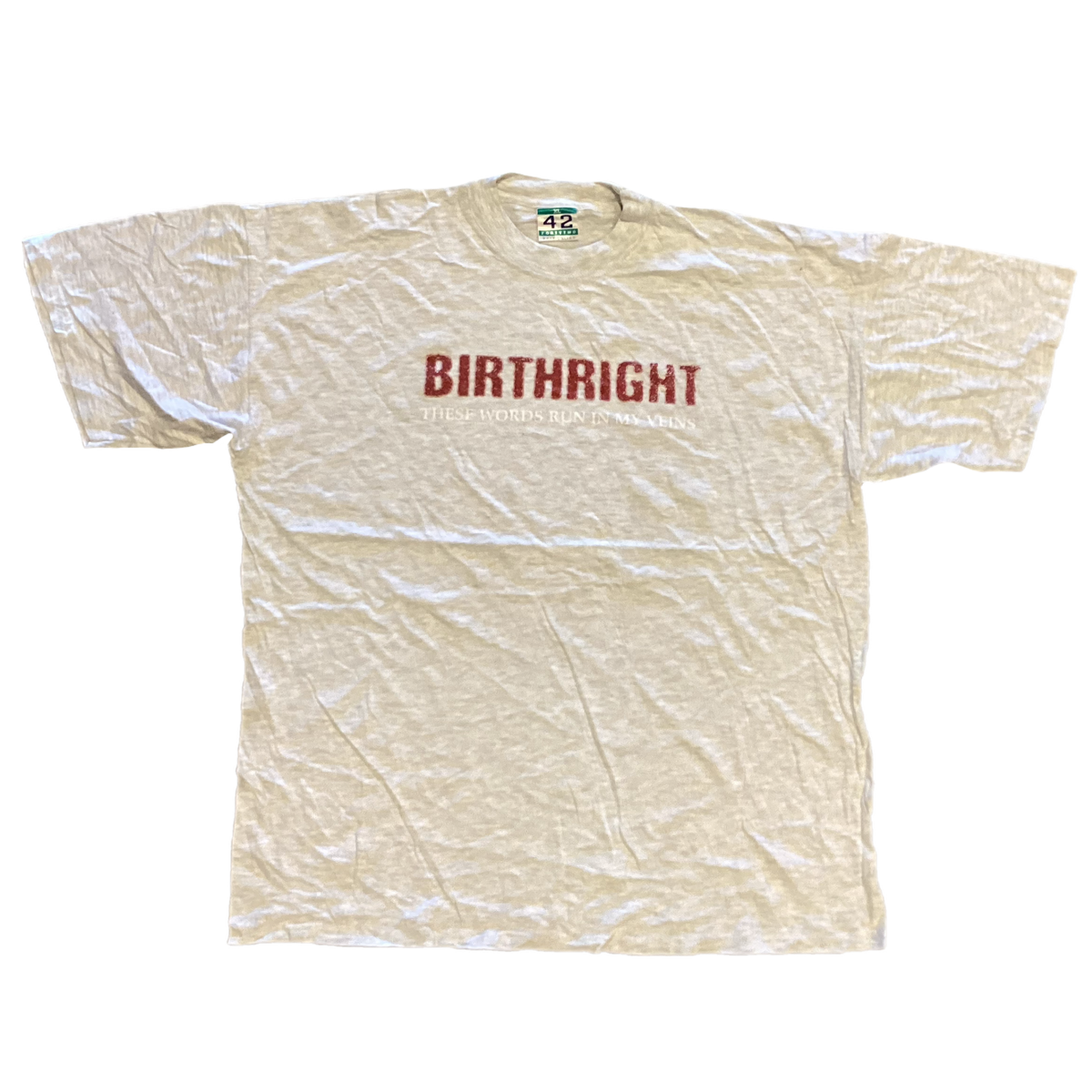 Vintage Birthright "These Words Run In My Veins" T-Shirt - jointcustodydc