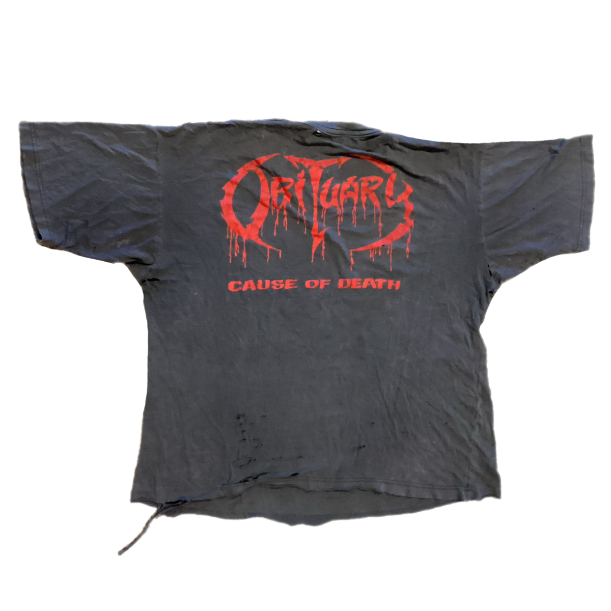 Vintage Obituary &quot;Cause Of Death&quot; T-Shirt