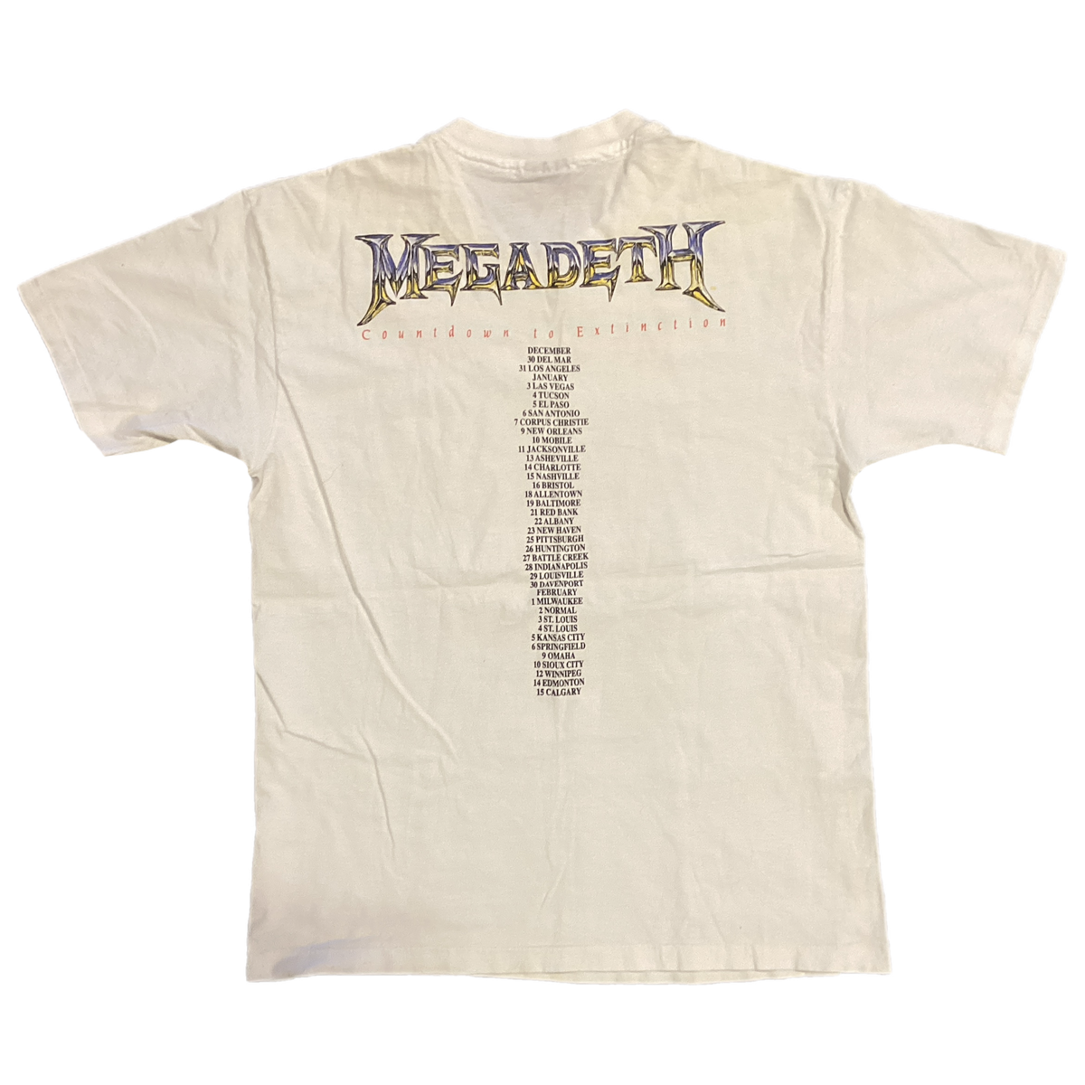 Vintage Megadeth "Countdown To Extinction" T-Shirt - jointcustodydc