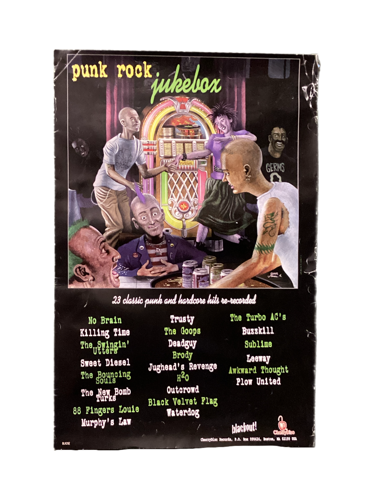 Vintage Blackout! Records "Punk Rock Jukebox" Promo Poster