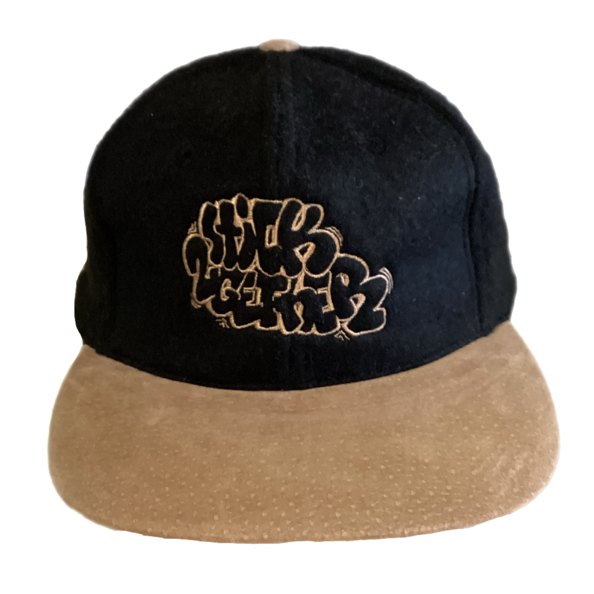 Stick Together Black Wool/Suede Strapback Hat - jointcustodydc